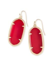 Kendra Scott Elle Filigree Drop Earrings in Bronze Veined Turquoise/Gold at Nordstrom